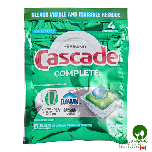 Cascade Complete ActionPacs 17626 4-Count Fresh Scent Automatic Dishwasher Detergent Pods - 30/Case