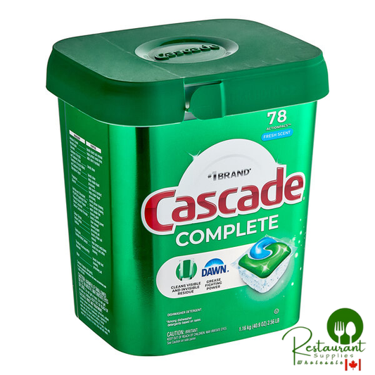 Cascade Complete ActionPacs 97722 78-Count Fresh Scent Automatic Dishwasher Detergent Pods - 3/Case