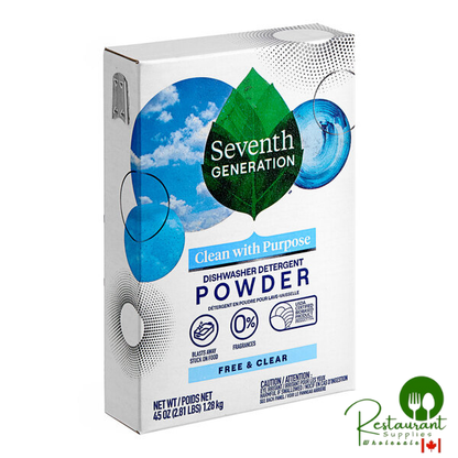 Seventh Generation Free & Clear 10732913221506 45 oz. Dishwasher Detergent Powder - 12/Case