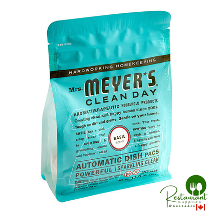 Mrs. Meyer's Clean Day 306686 20-Count Basil Dishwasher Pac - 6/Case