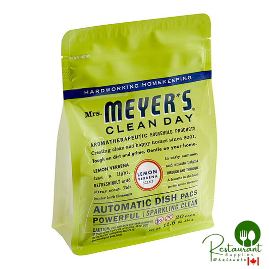 Mrs. Meyer's Clean Day 306684 20-Count Lemon Verbena Dishwasher Pac - 6/Case