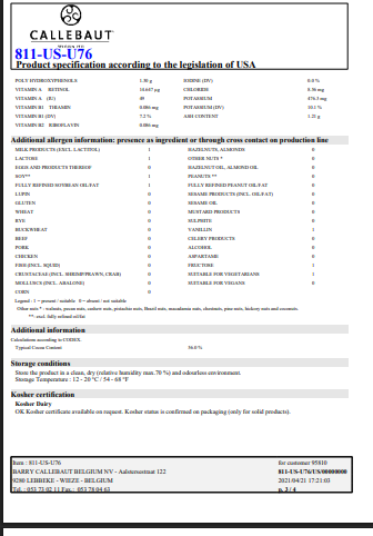 Bulk Callebaut 811 Dark Chocolate Callets – 5.5 lb Each, Case of 8