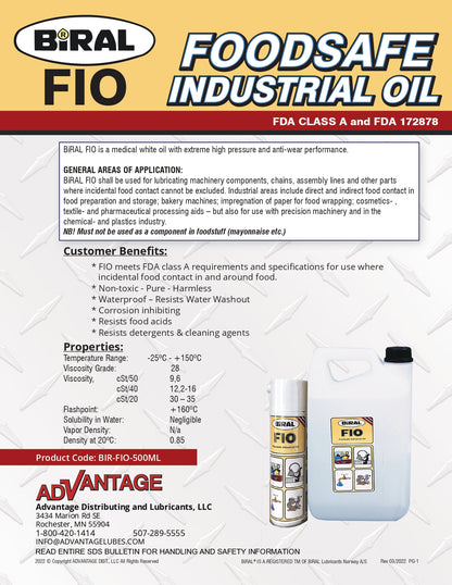 BIRAL FIO 500ML AEROSOL (16.91 FLUID OZ.) – CASE OF 12