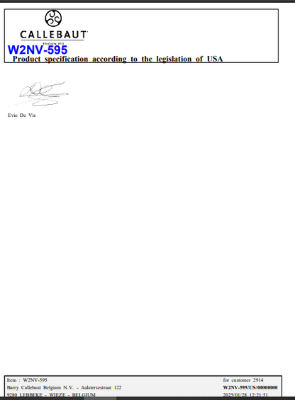 Callebaut W2 White Couverture Chocolate Callets™ – 22 lb