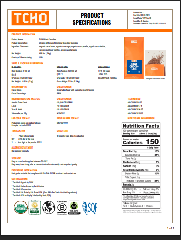 TCHO Hawt Chocolate Crumbles – 6.6 lb Bags (3/Case) | Premium Drinking Chocolate Mix