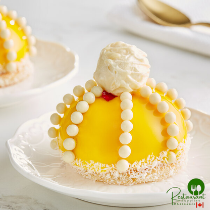 Valrhona Opalys 34% White Chocolate Crunchy Pearls 6.6 lb. - 3/Case