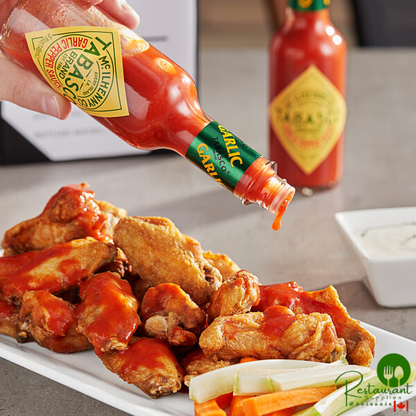 TABASCO® 5 fl. oz. Cayenne Garlic Pepper Hot Sauce - 12/Case