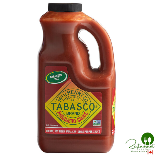 TABASCO® 64 fl. oz. Habanero Hot Sauce - 2/Case