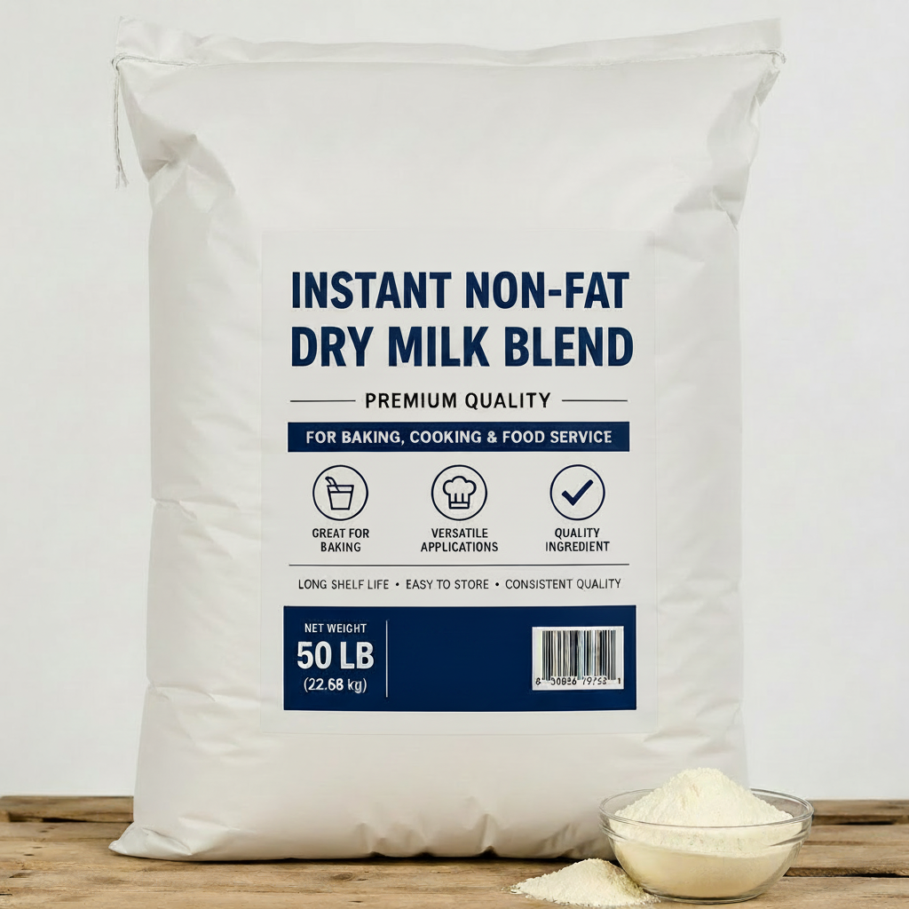 Instant Nonfat Dry Milk Blend 50 LB white bag