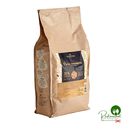 Valrhona Dulcey 35% Blond Chocolate Crunchy Pearls 6.6 lb. - 3/Case
