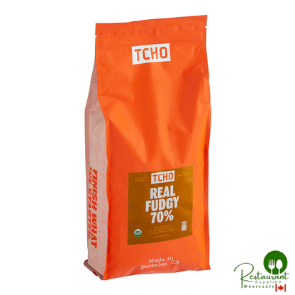 TCHO Real Fudgy 70% Dark Chocolate Hexagons 6.6 lb. - 3/Case