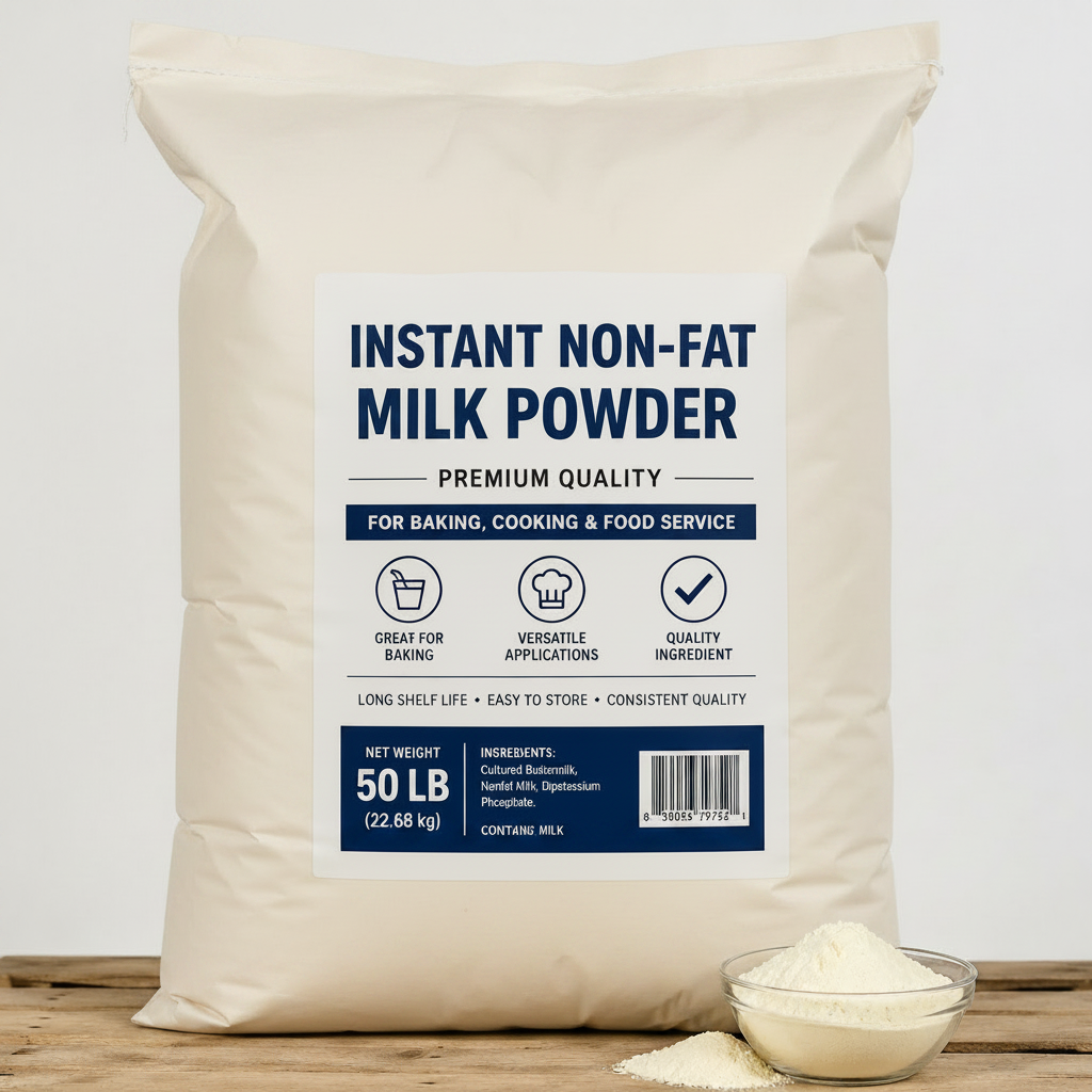 Instant Non-Fat Milk Powder 50 LB white bag