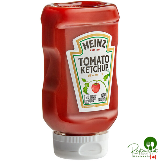 Heinz 14 oz. Upside Down Squeeze Bottle Ketchup - 16/Case