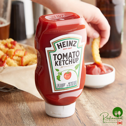 Heinz Ketchup 20 oz. Upside Down Squeeze Bottle - 12/Case