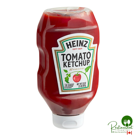 Heinz Ketchup Upside Down Squeeze Bottle 32 oz. - 12/Case