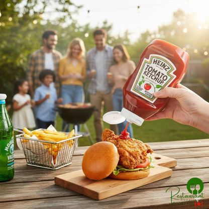 Heinz Ketchup Upside Down Squeeze Bottle 32 oz. - 12/Case