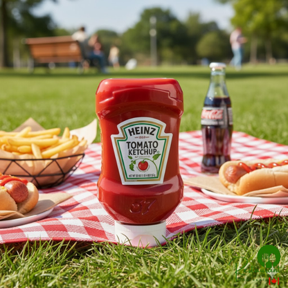 Heinz 20 oz. Upside Down Bottle Ketchup - 30/Case
