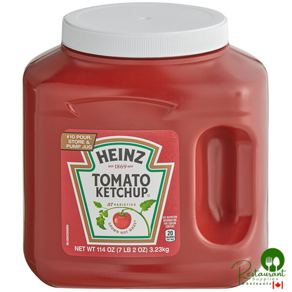 Heinz 7 lb. Fancy Grade Tomato Ketchup #10 Pour / Store Pump Jug - 6/Case