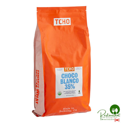 TCHO Choco Blanco 35% White Oat Milk Chocolate Hexagons 6.6 lb.