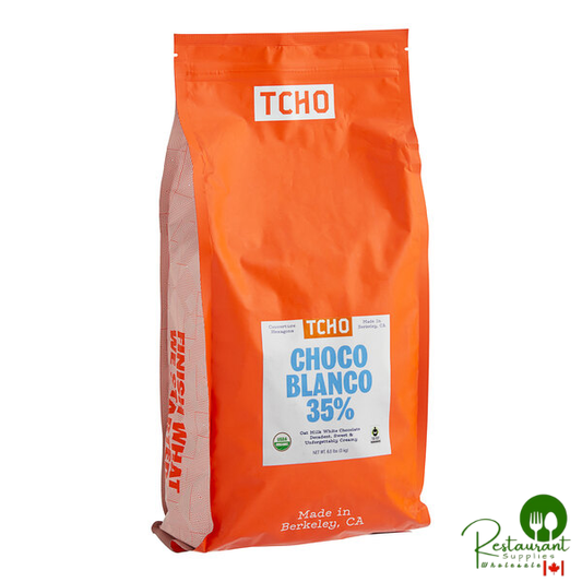 TCHO Choco Blanco 35% White Oat Milk Chocolate Hexagons 6.6 lb.