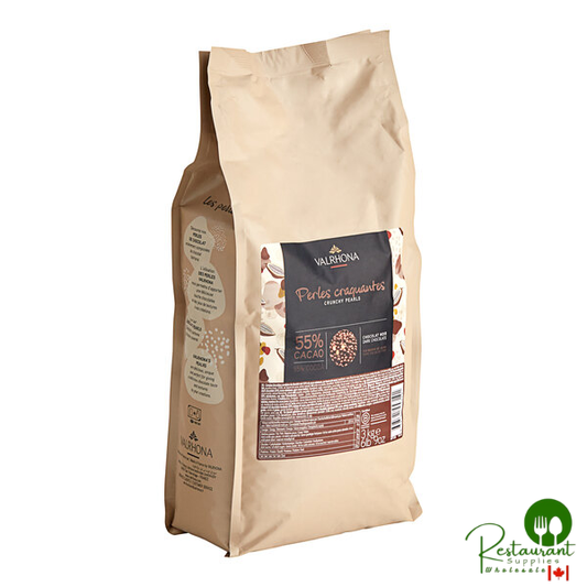 Valrhona 55% Dark Chocolate Crunchy Pearls 6.6 lb. - 3/Case