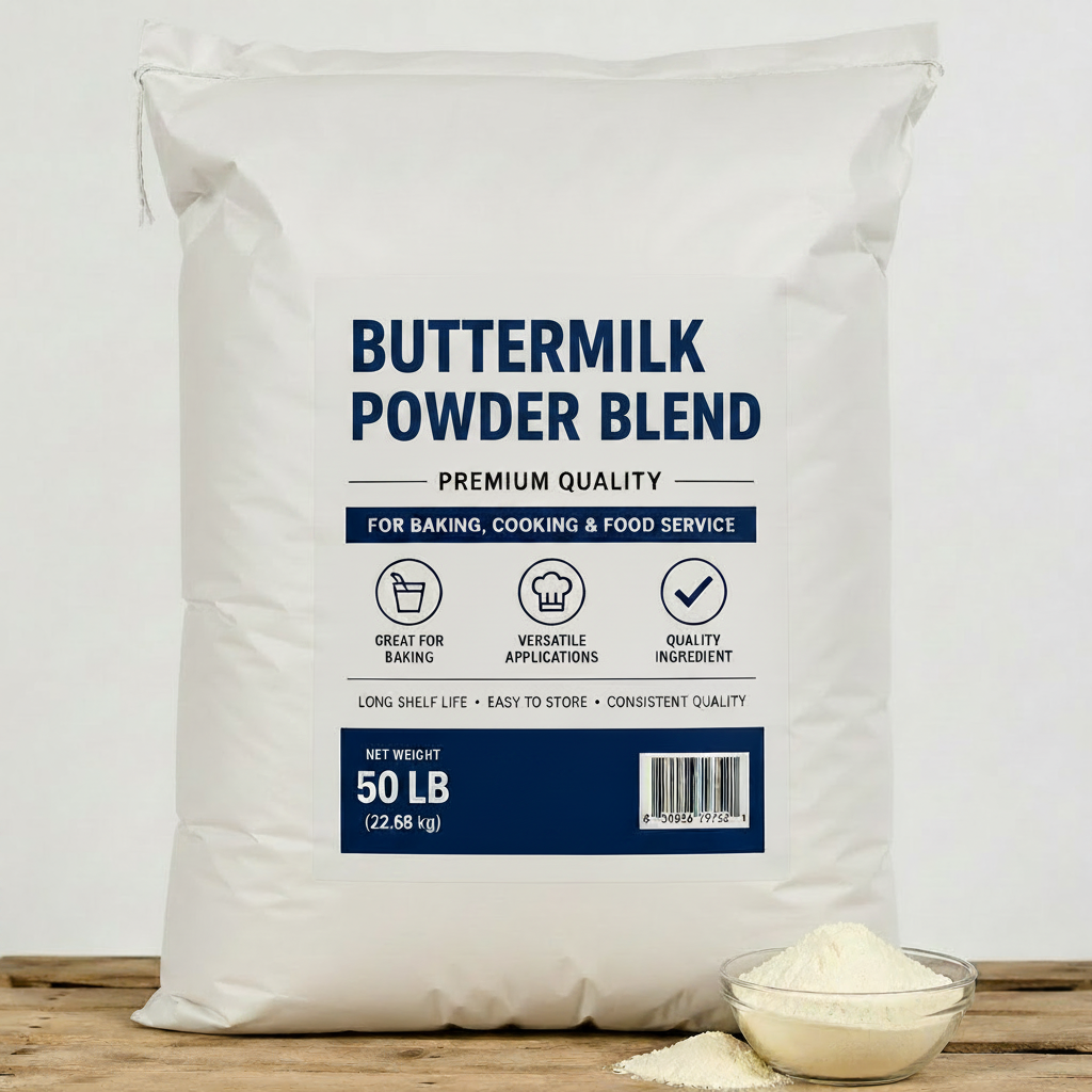 Buttermilk Powder Blend 50 LB white bag