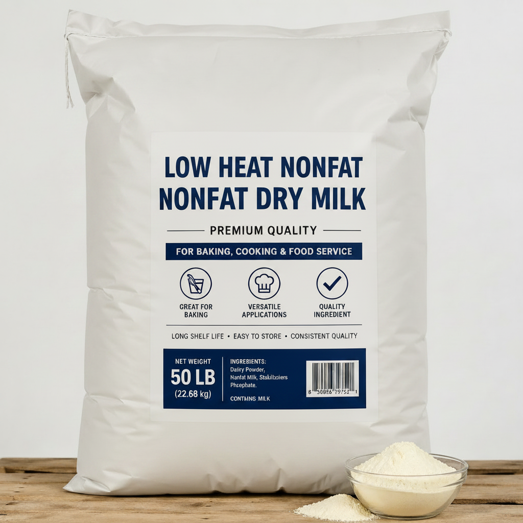 Low Heat Non-Fat Milk Powder 50 LB white bag