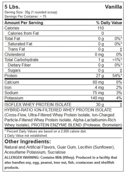 Allmax Nutrition IsoFlex Protein Isolate 5 Lbs