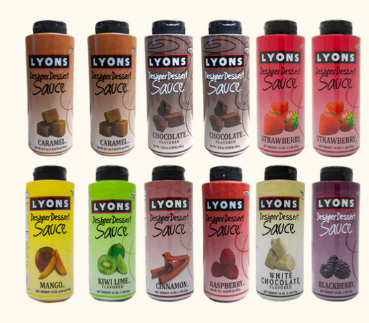 Lyons Designer Dessert Sauces 16 oz Assortment 12/case