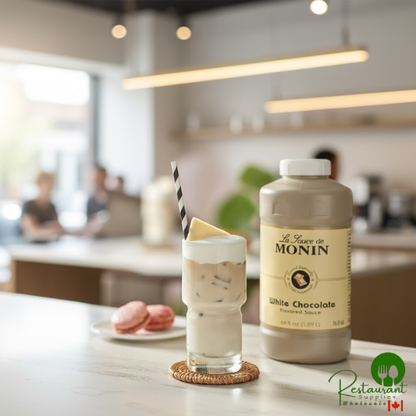 Monin White Chocolate Flavoring Sauce 64 fl. oz. - 4/Case