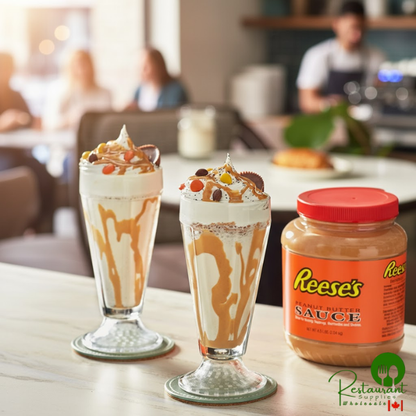 REESE'S Peanut Butter Sauce Jar 4.5 lb. - 6/Case