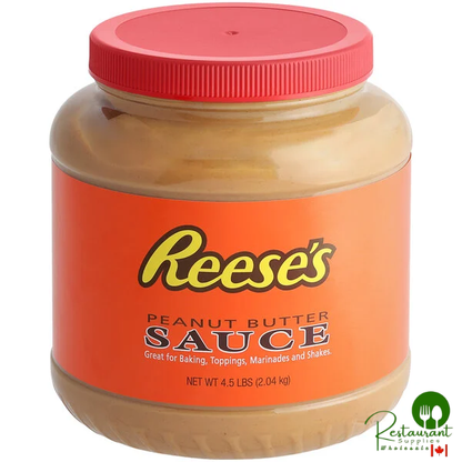 REESE'S Peanut Butter Sauce Jar 4.5 lb. - 6/Case