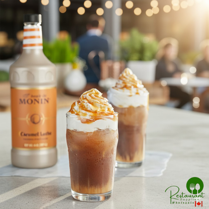 Monin Sea Salt Caramel Toffee Flavoring Sauce 64 fl. oz. - 4/Case
