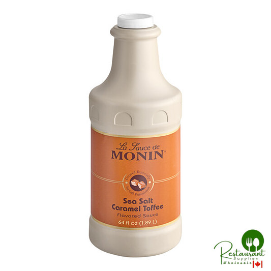 Monin Sea Salt Caramel Toffee Flavoring Sauce 64 fl. oz. - 4/Case