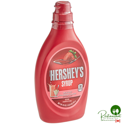 HERSHEY'S Strawberry Syrup 21.09 fl. oz. (22 oz.) - 12/Case