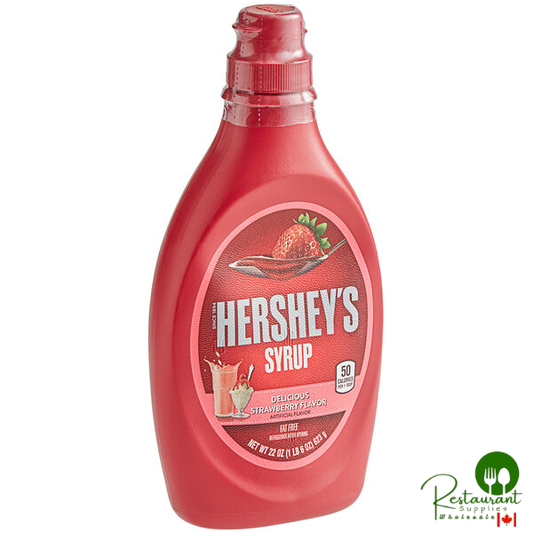 HERSHEY'S Strawberry Syrup 21.09 fl. oz. (22 oz.) - 12/Case