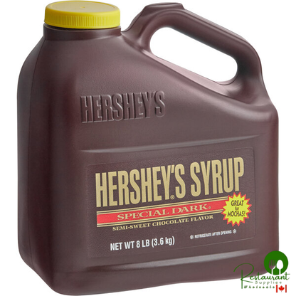 HERSHEY'S Special Dark Chocolate Syrup Jug 8 lb. - 4/Case