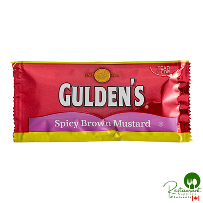 Gulden's Spicy Brown Mustard Portion Packet 0.32 oz. - 500/Case