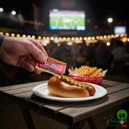 Gulden's Spicy Brown Mustard Portion Packet 0.32 oz. - 500/Case