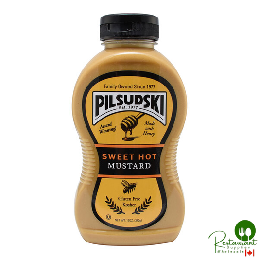 Pilsudski 12 oz. Sweet Hot Honey Mustard Squeeze Bottle - 12/Case