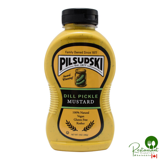 Pilsudski 12 oz. Dill Garlic Mustard Squeeze Bottle - 12/Case