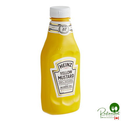 Heinz Yellow Mustard Squeeze Bottle 12.75 oz. - 16/Case