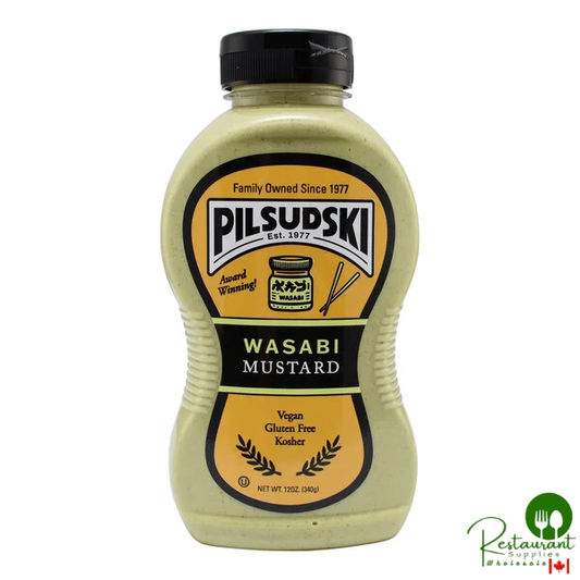 Pilsudski 12 oz. Wasabi Mustard Squeeze Bottle - 12/Case