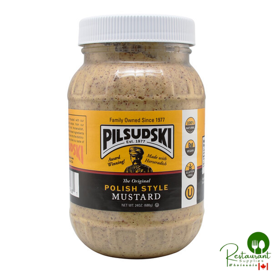 Pilsudski 24 oz. Polish Style Horseradish Mustard - 12/Case