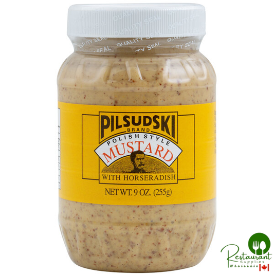 Pilsudski 9 oz. Polish Style Horseradish Mustard - 12/Case