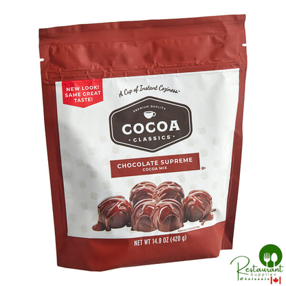 Cocoa Classics Chocolate Supreme Cocoa Mix 14.8 oz. - 6/Case