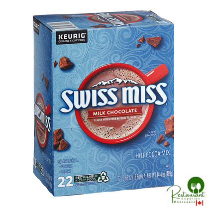 Swiss Miss Milk Chocolate Hot Cocoa Single Serve Keurig® K-Cup® Pods - 88/Case