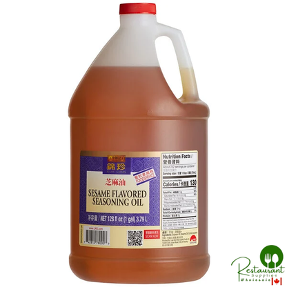 Lee Kum Kee Kum Chun 1 Gallon Sesame Flavored Seasoning Oil - 4/Case
