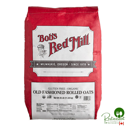 Bob's Red Mill 25 lb. Organic Gluten-Free Whole Grain Rolled Oats