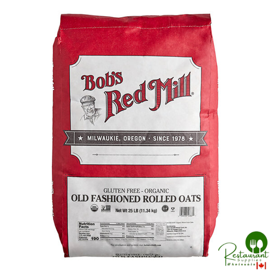 Bob's Red Mill 25 lb. Organic Gluten-Free Whole Grain Rolled Oats